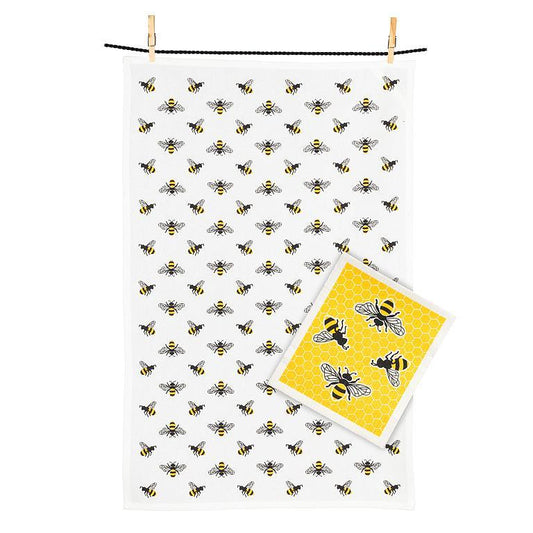 Bee Dishcloth & Towel Set
