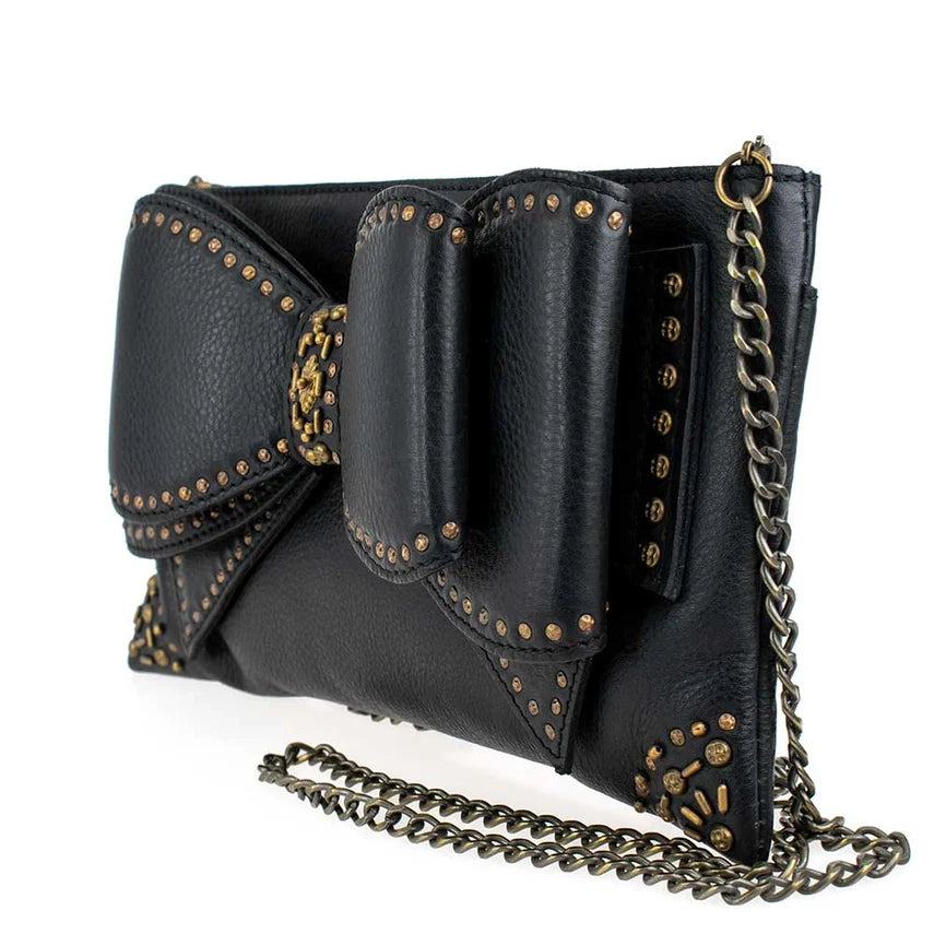 Mary Frances Bowed Over Leather Crossbody