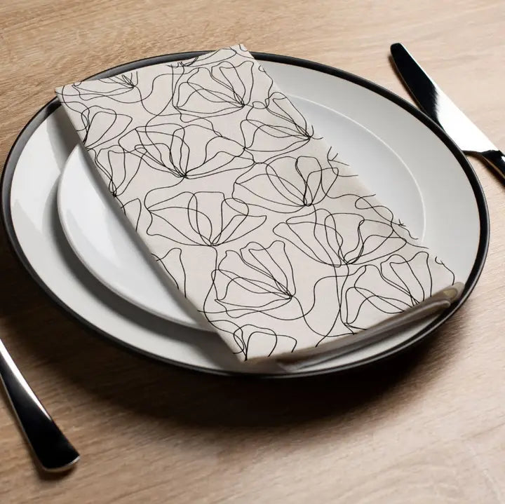 Guest Towel/Napkin - Seamless Poppies