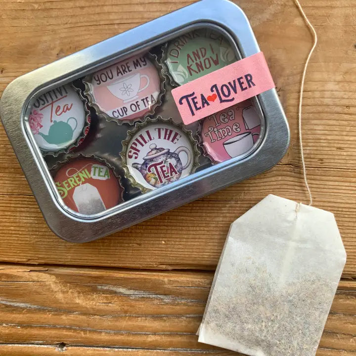 Set of 6 Tea Lover Magnet Set