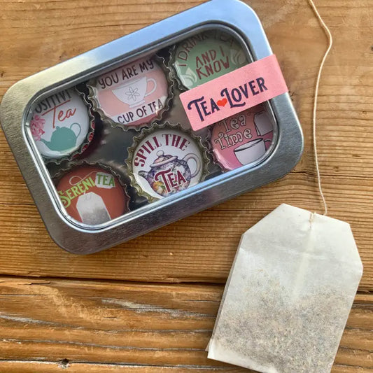 Set of 6 Tea Lover Magnet Set