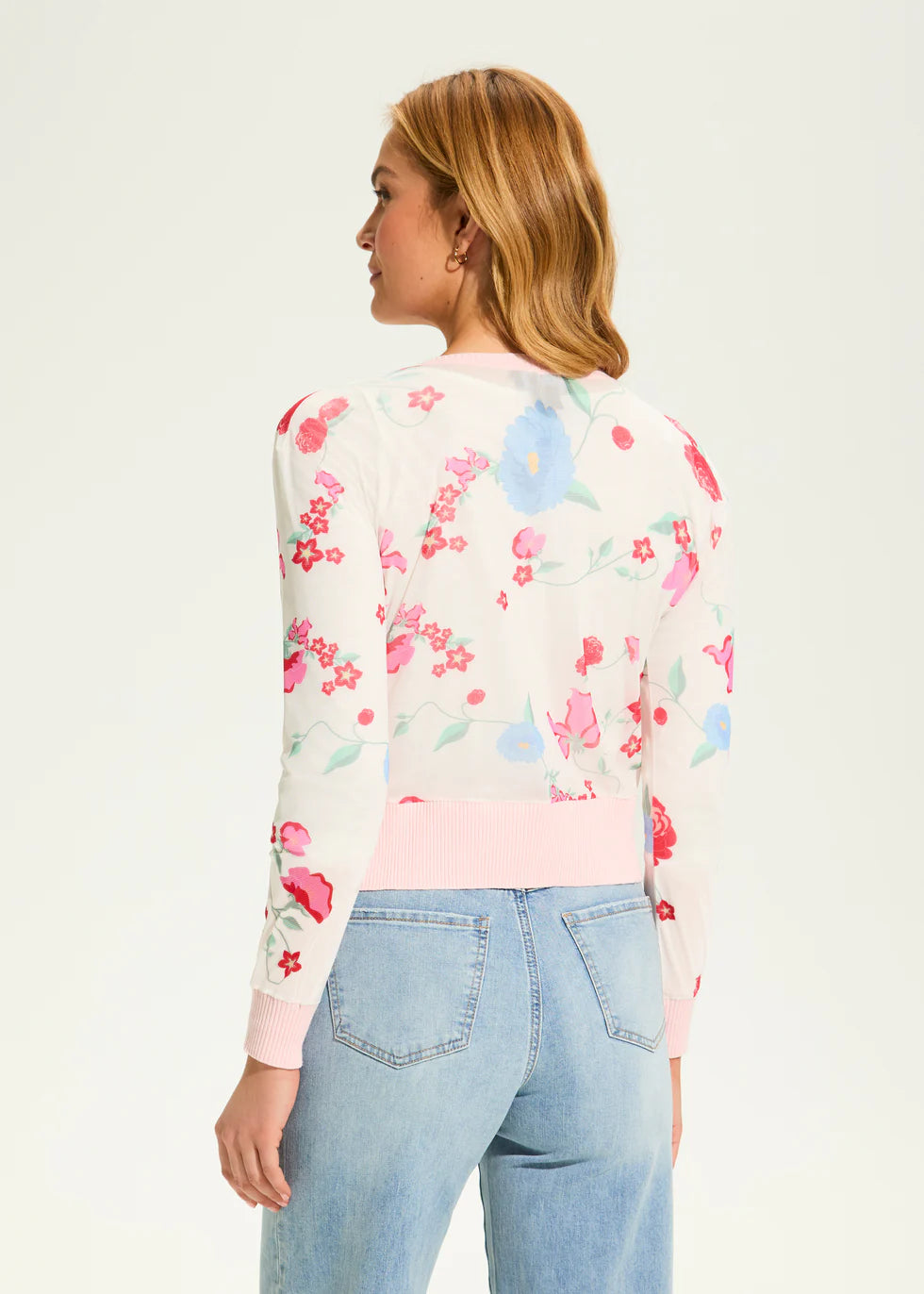 FDJ Printed Mesh Cardigan