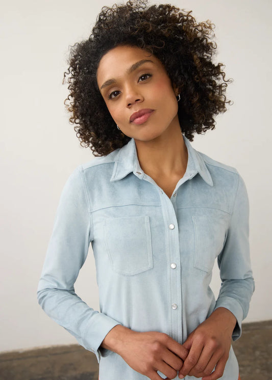 FDJ Long Sleeve Suede Shirt
