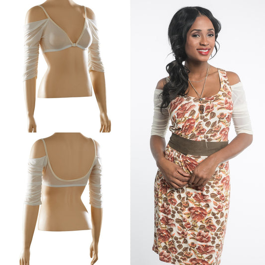 Sleevey Wonders - Waterfall Off The Shoulder Mesh
