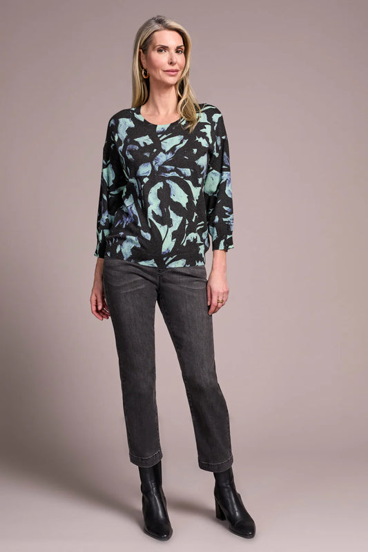Tribal 3/4 Sleeve Crew Neck Sweater