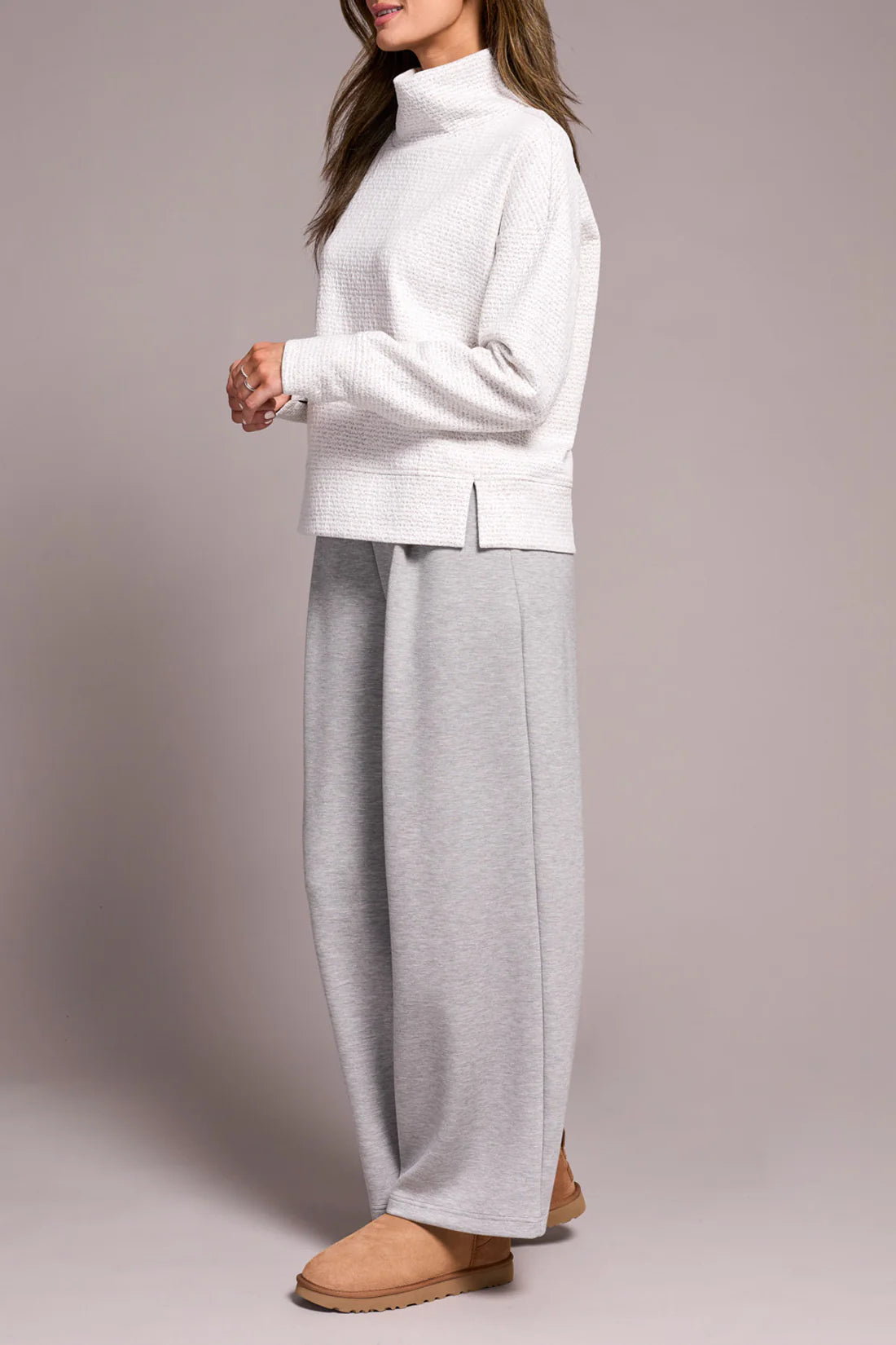 Tribal L/S Funnel Neck Top