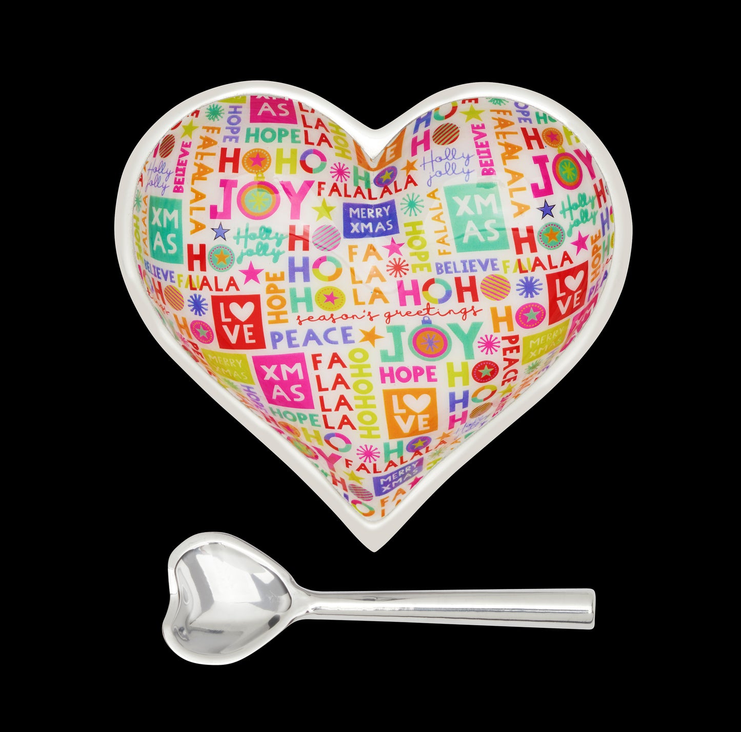 Inspired Generations Happy Holidays Heart w/ Heart Spoon