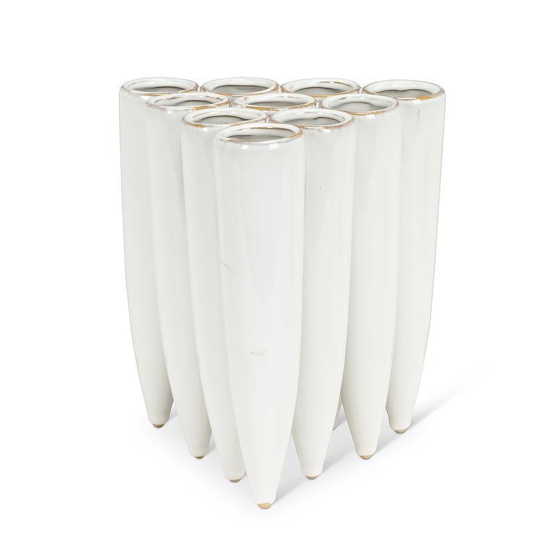 Stoneware Bud Vase - 10 8"