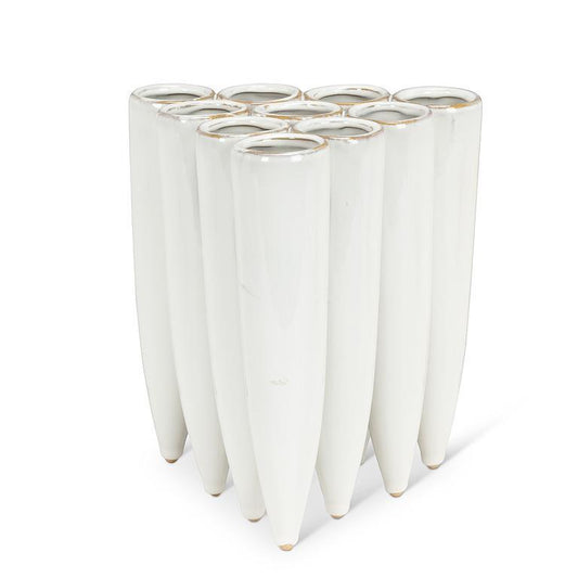Stoneware Bud Vase - 10 8"