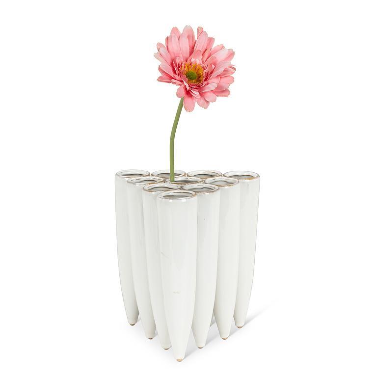 Stoneware Bud Vase - 10 8"