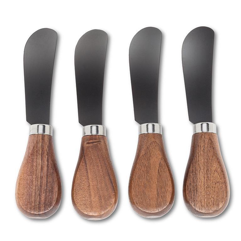 Set of 4 Walnut Handled Spreaders