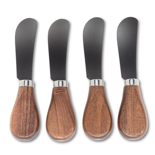 Set of 4 Walnut Handled Spreaders
