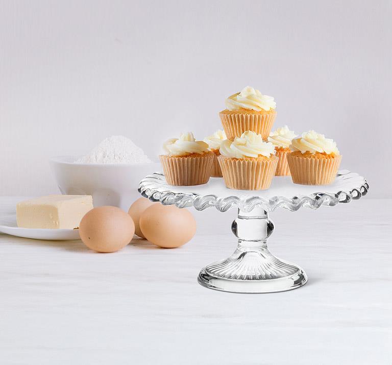 Glass Pedestal Cake Plate