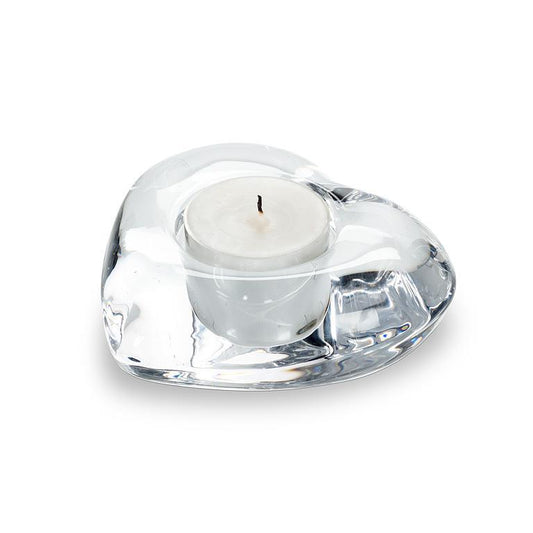 Glass Thick Heart Tealight