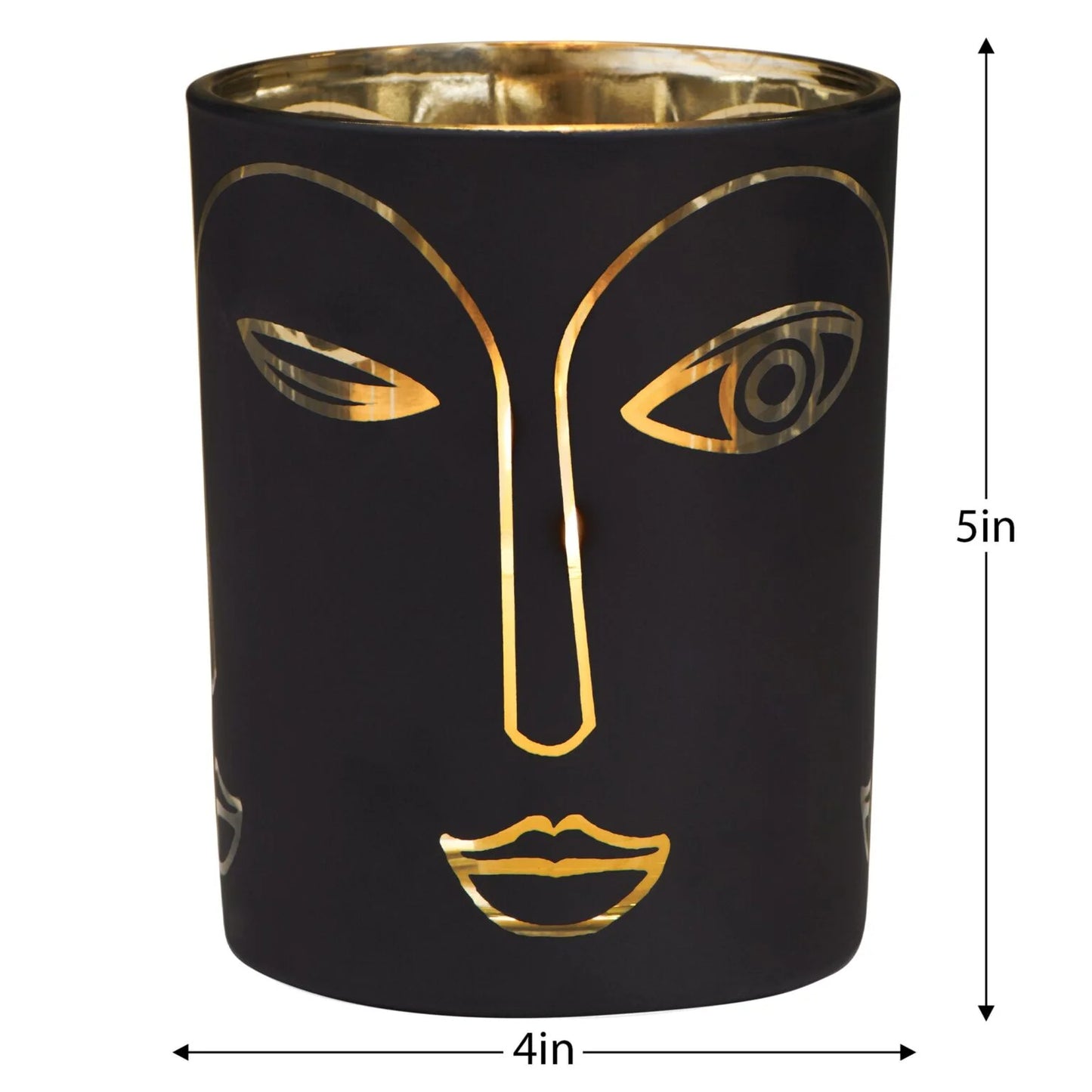 Face Outline Glass Vase 4x5