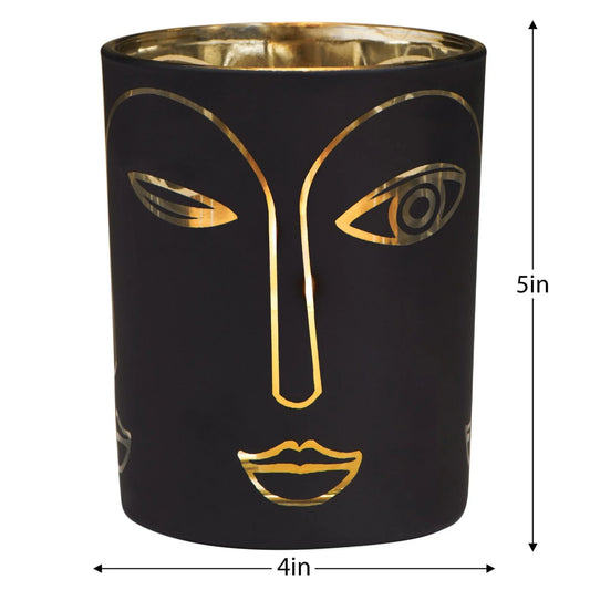 Face Outline Glass Vase 4x5