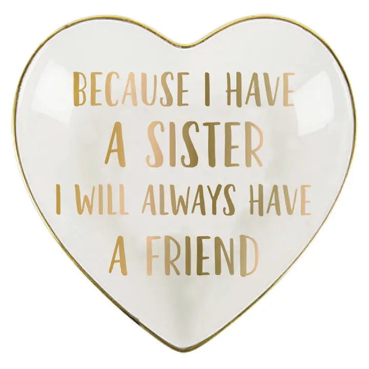 Ceramic Sister Friend Trinket Dish