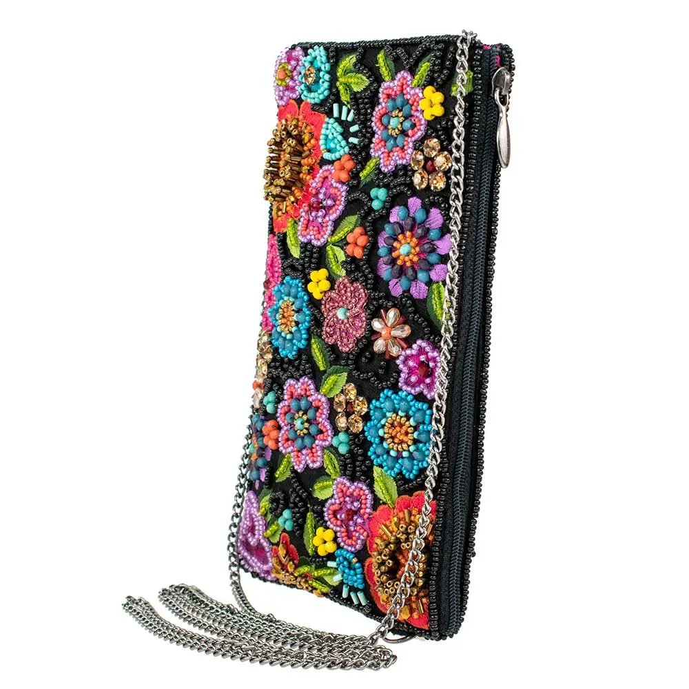 Mary Frances So Sweet Beaded Floral Crossbody Phone Bag