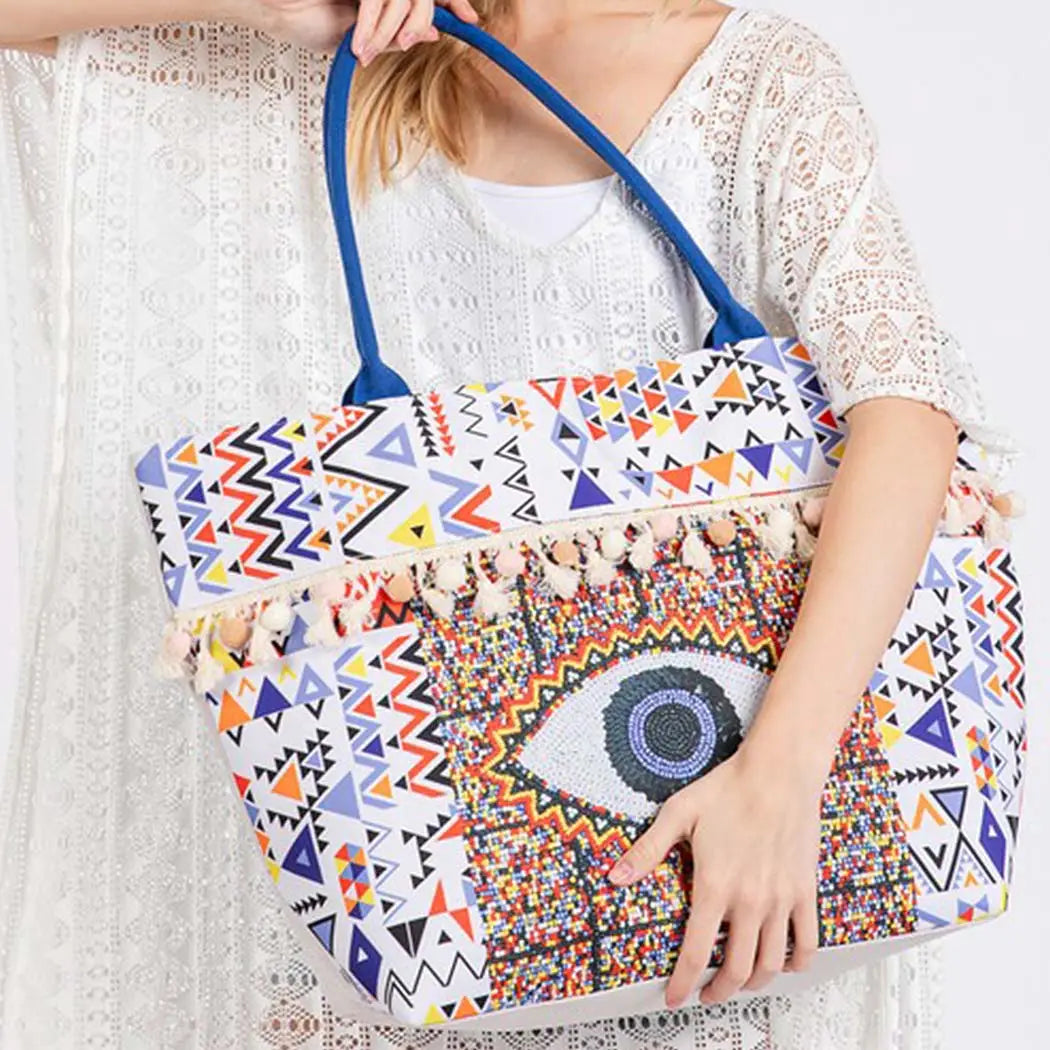 Evil Eye Boho Print Bag