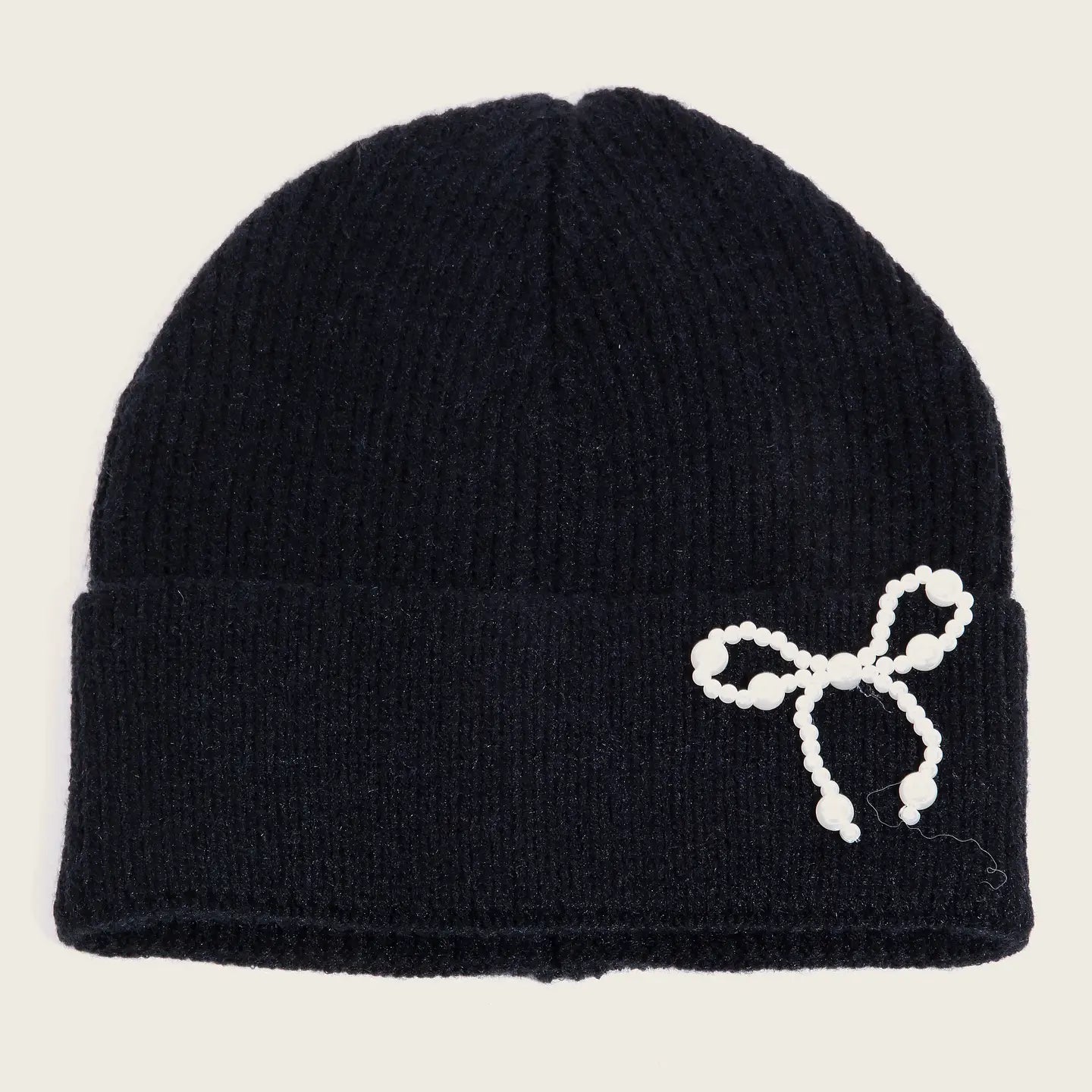 Pearl Bow Beanie