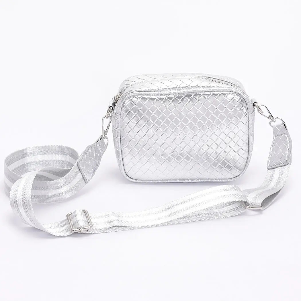 Metallic Embossed Faux Leather Bag