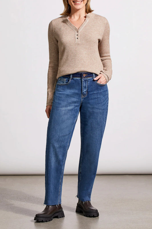 Tribal Audrey Girlfriend Straight Ankle Jeans
