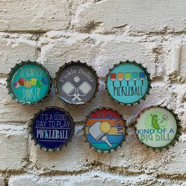 Set of 6 Pickleball Magnet Set