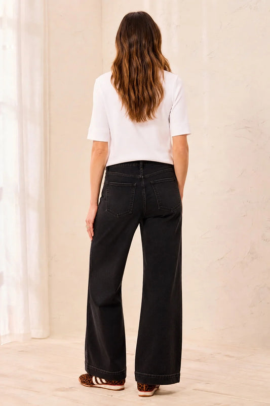 Tribal Audrey Comfort Stretch Wide Leg Crop Denim Jeans