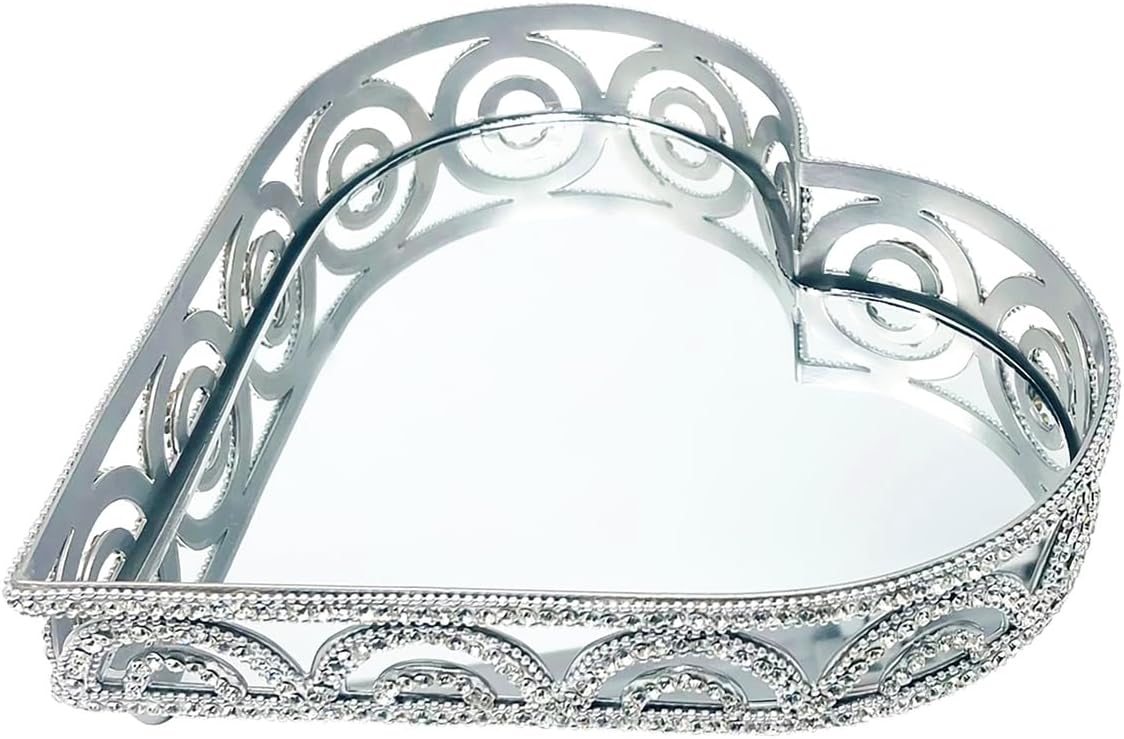 Mirrored Heart Tray