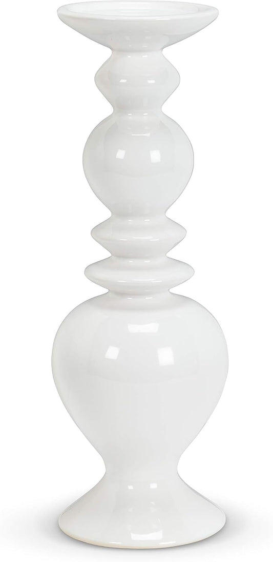 2 Piece Pillar Candle Set White