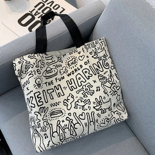 Canvas Keith Haring Tote