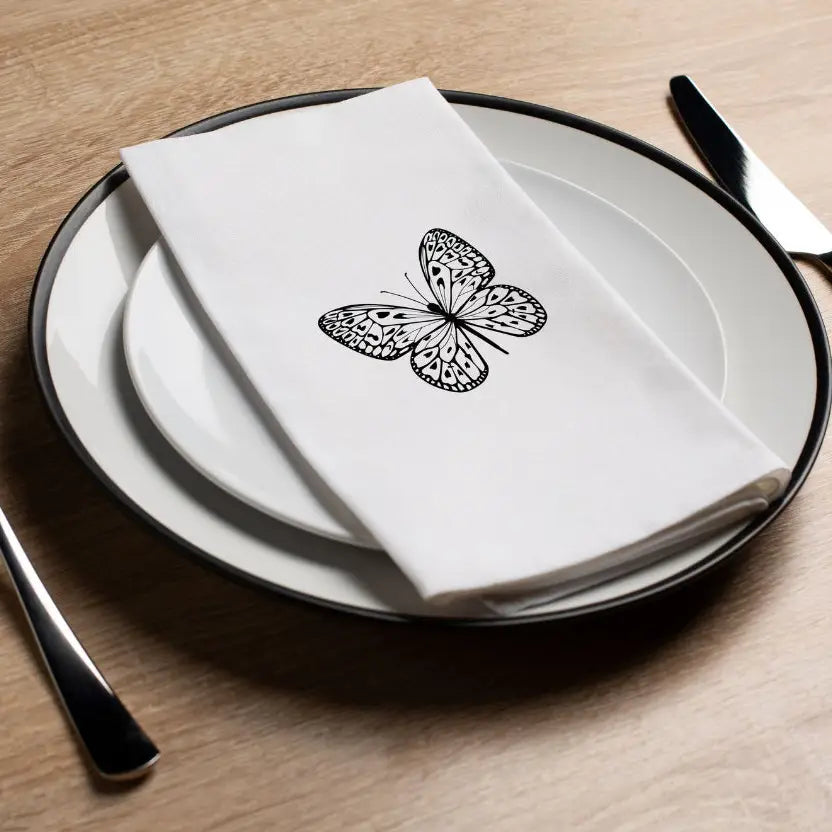 Napkins - Black Butterfly