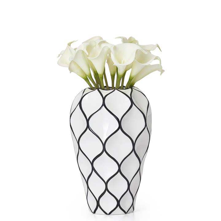 Abstract Ceramic Vase 10.5"