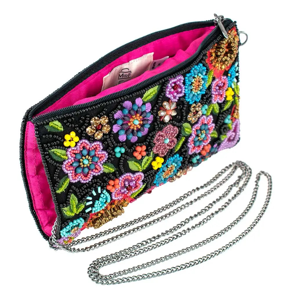 Mary Frances So Sweet Beaded Floral Crossbody Phone Bag