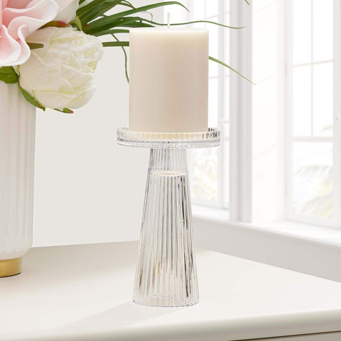 Glass Faceted Glass Reversible Holder