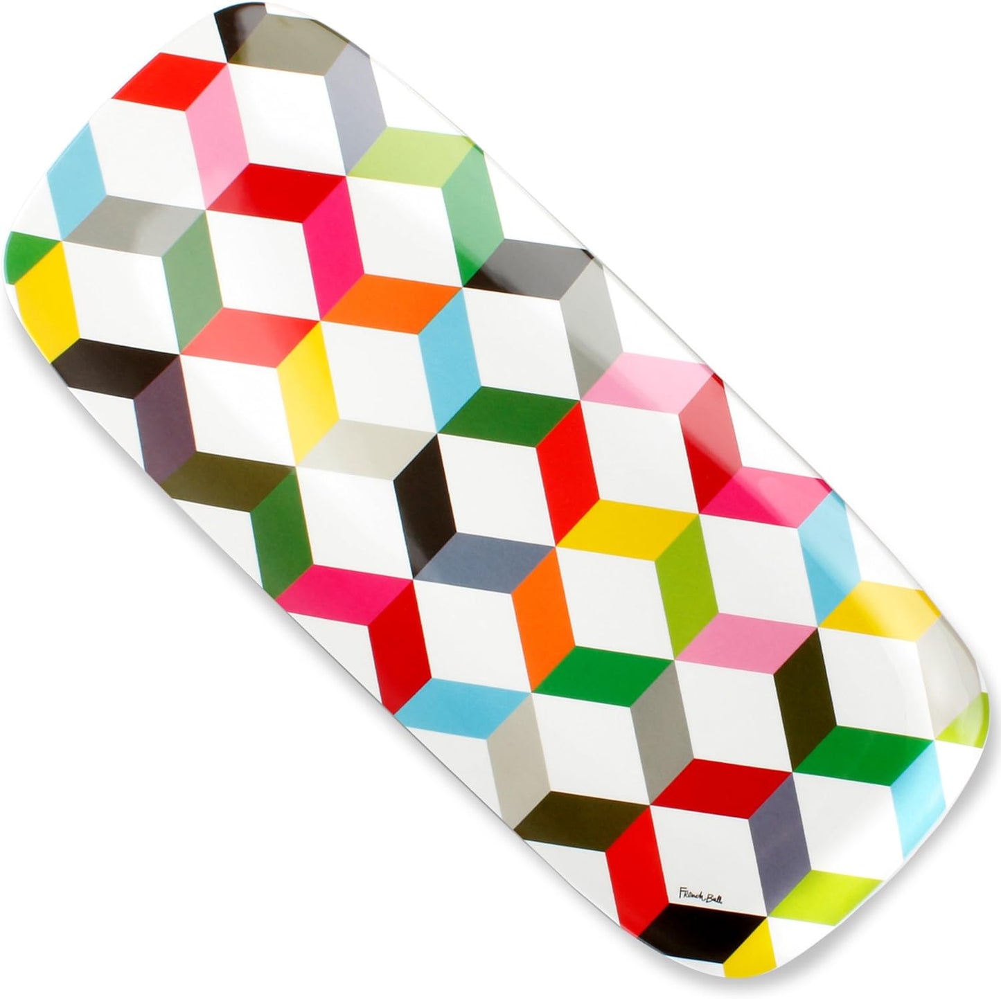 Colorful Rectangular Platter 19"