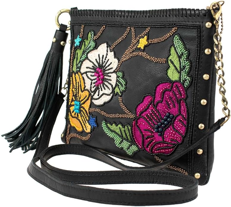 Mary Frances Mystery Garden Crossbody Leather Handbag