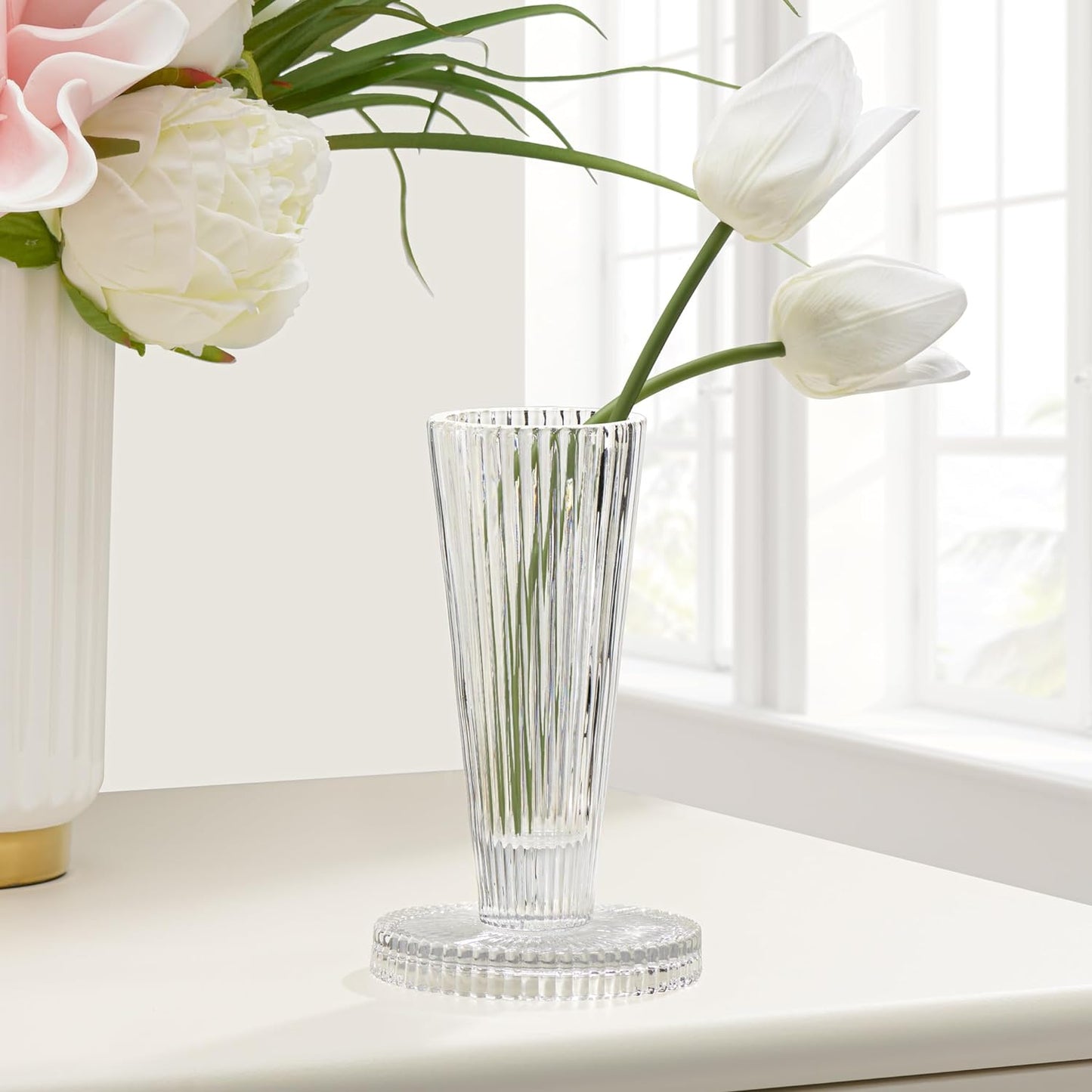 Glass Faceted Glass Reversible Holder