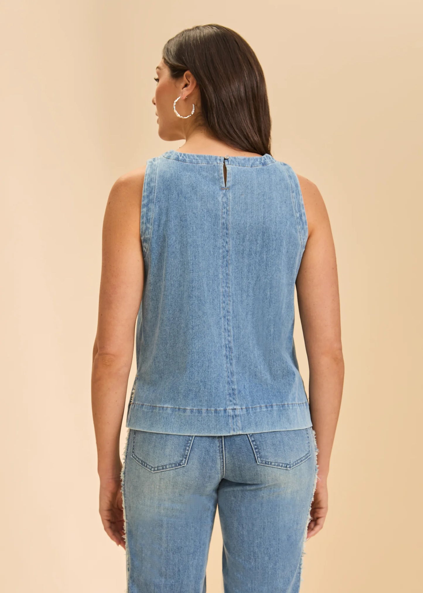 FDJ Knit Denim Sleeveless Top