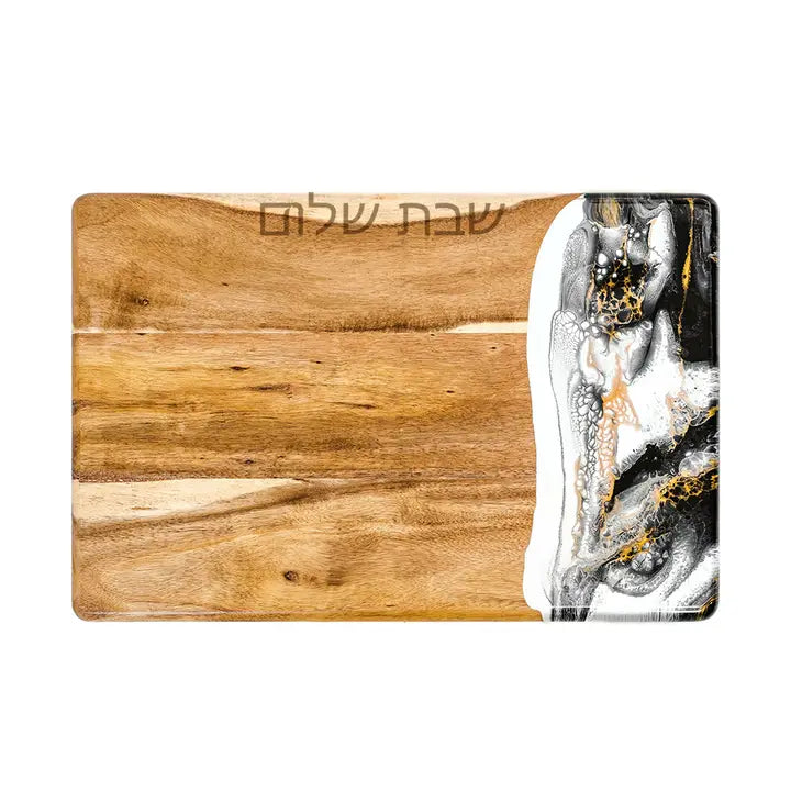 Challah Board Wood and Resin Handmade