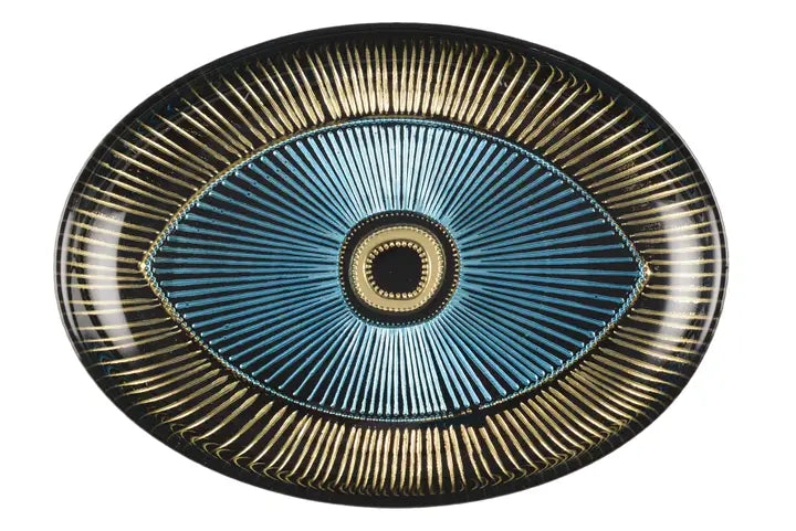 Glass Evil Eye Dish