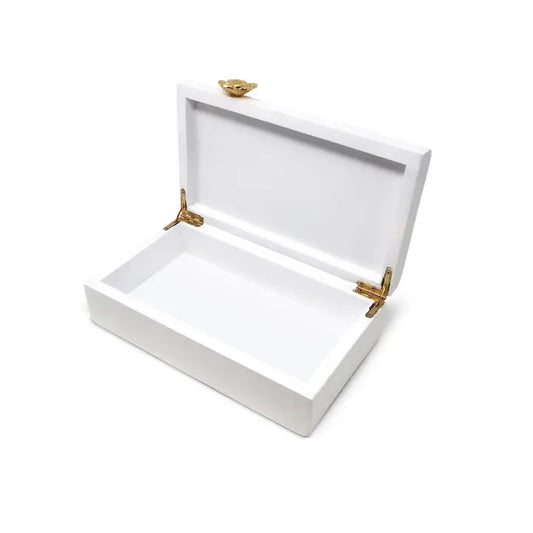 Decorative Box White Wood