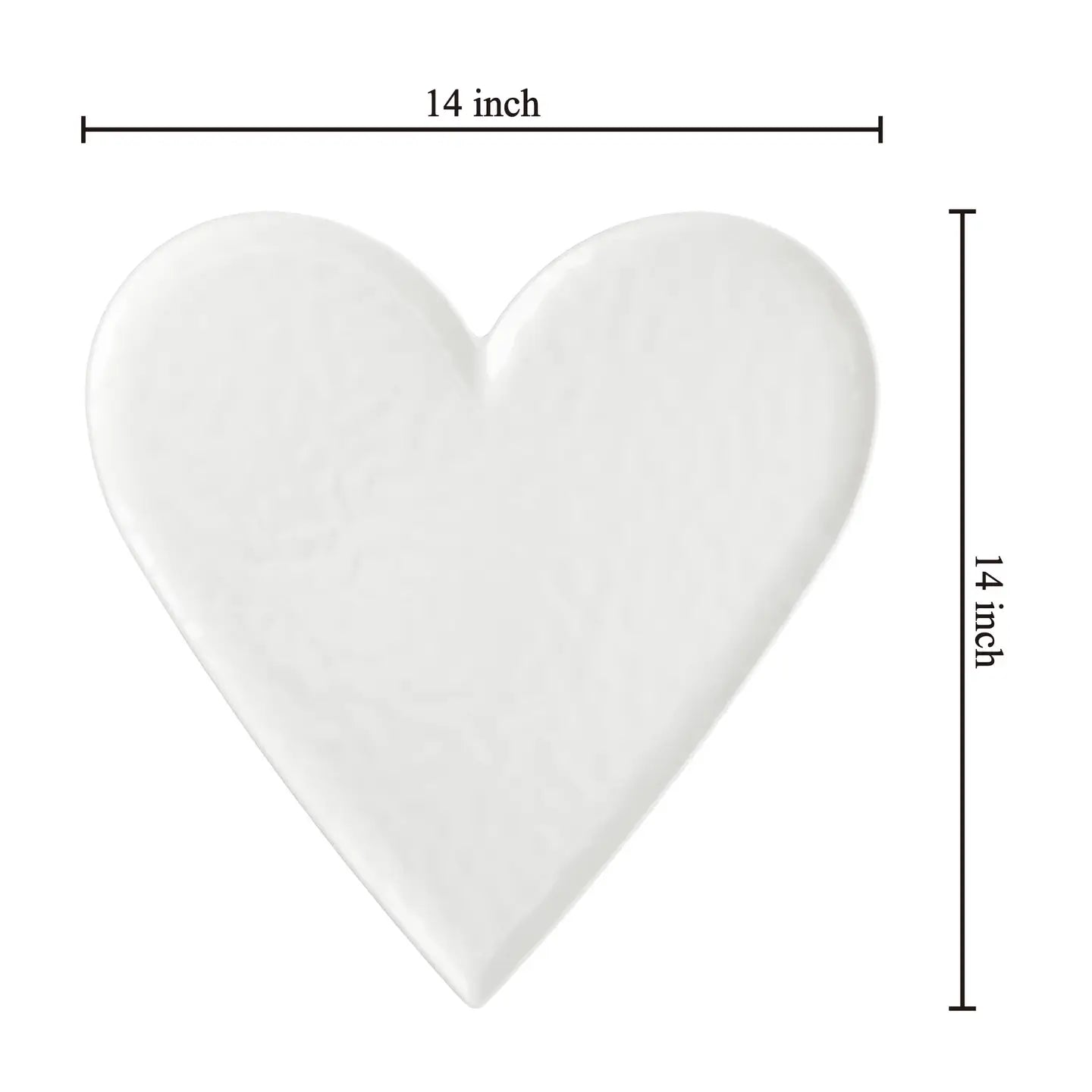 Melamine Heart Serving Platter 14"