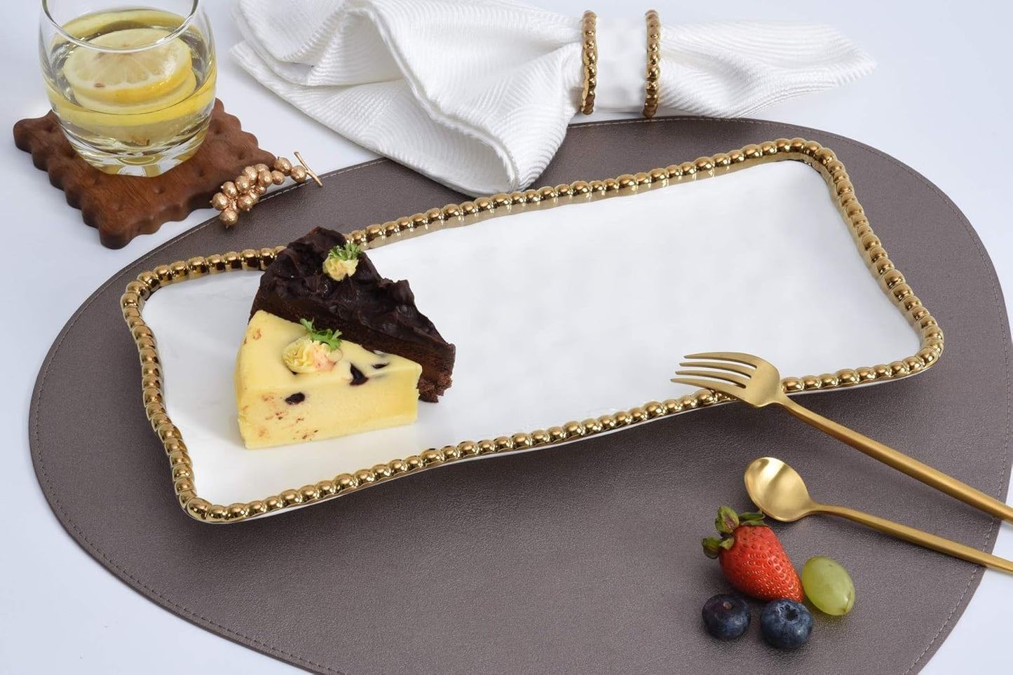Pampa Bay Golden Salerno Rect. Medium Platter