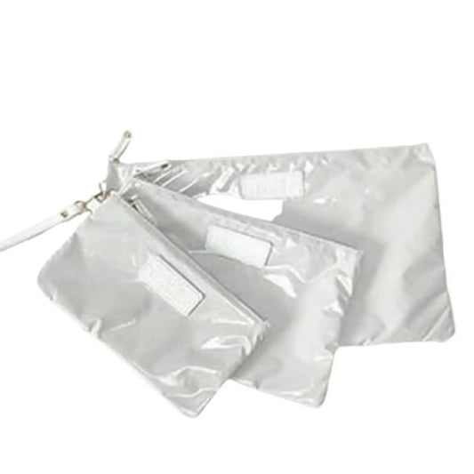 3 Piece Cosmetic Bag Wristlet Set