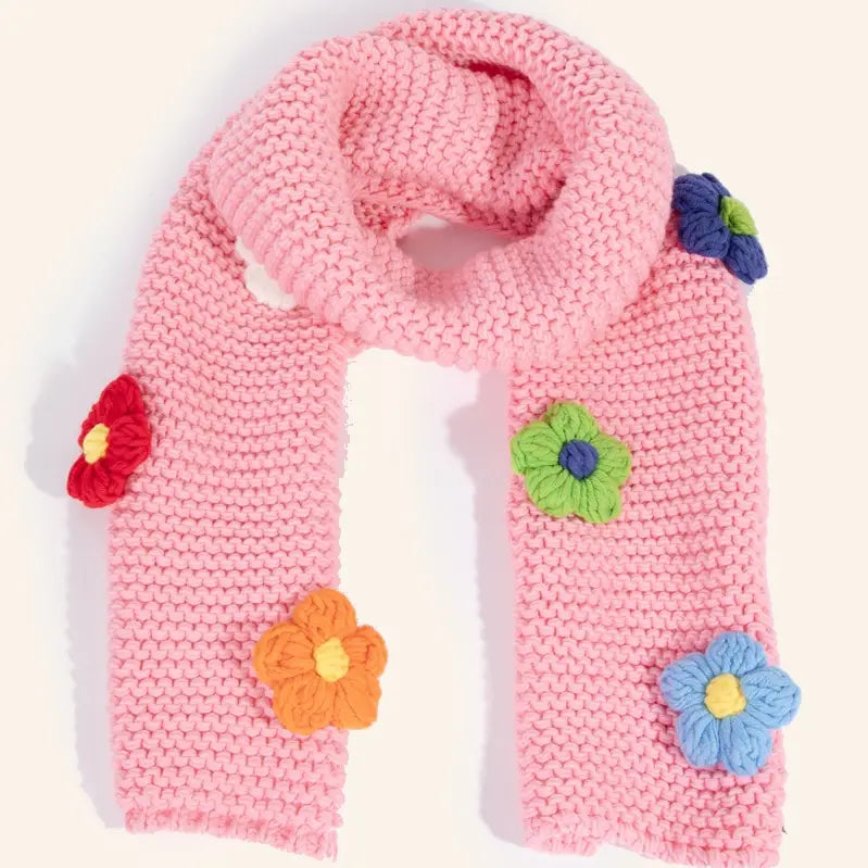Flower Knit Scarf