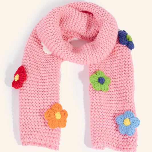 Flower Knit Scarf