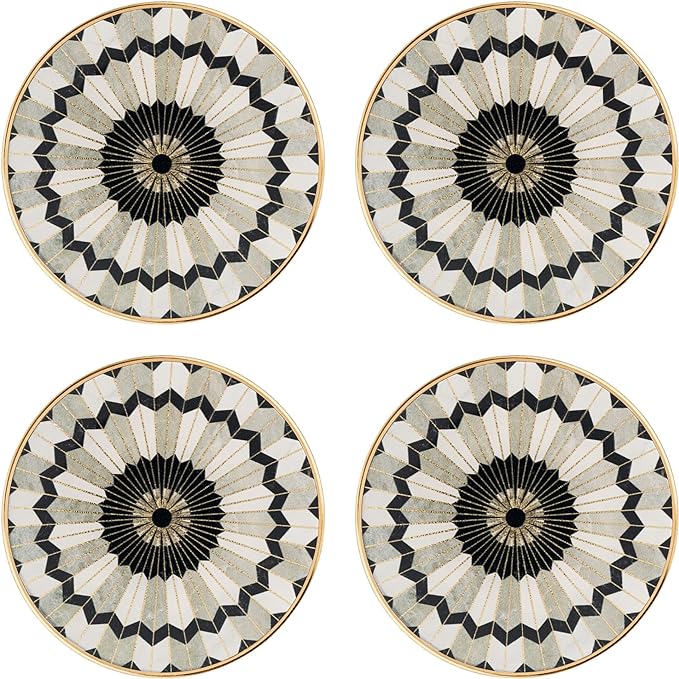 Coaster Set Round Gold