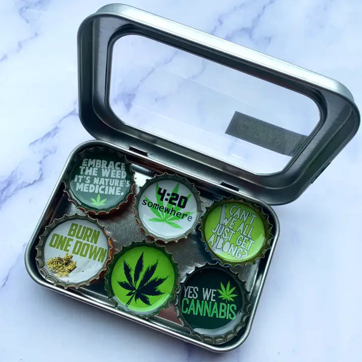 Set of 6 Cannabis Magnet Set