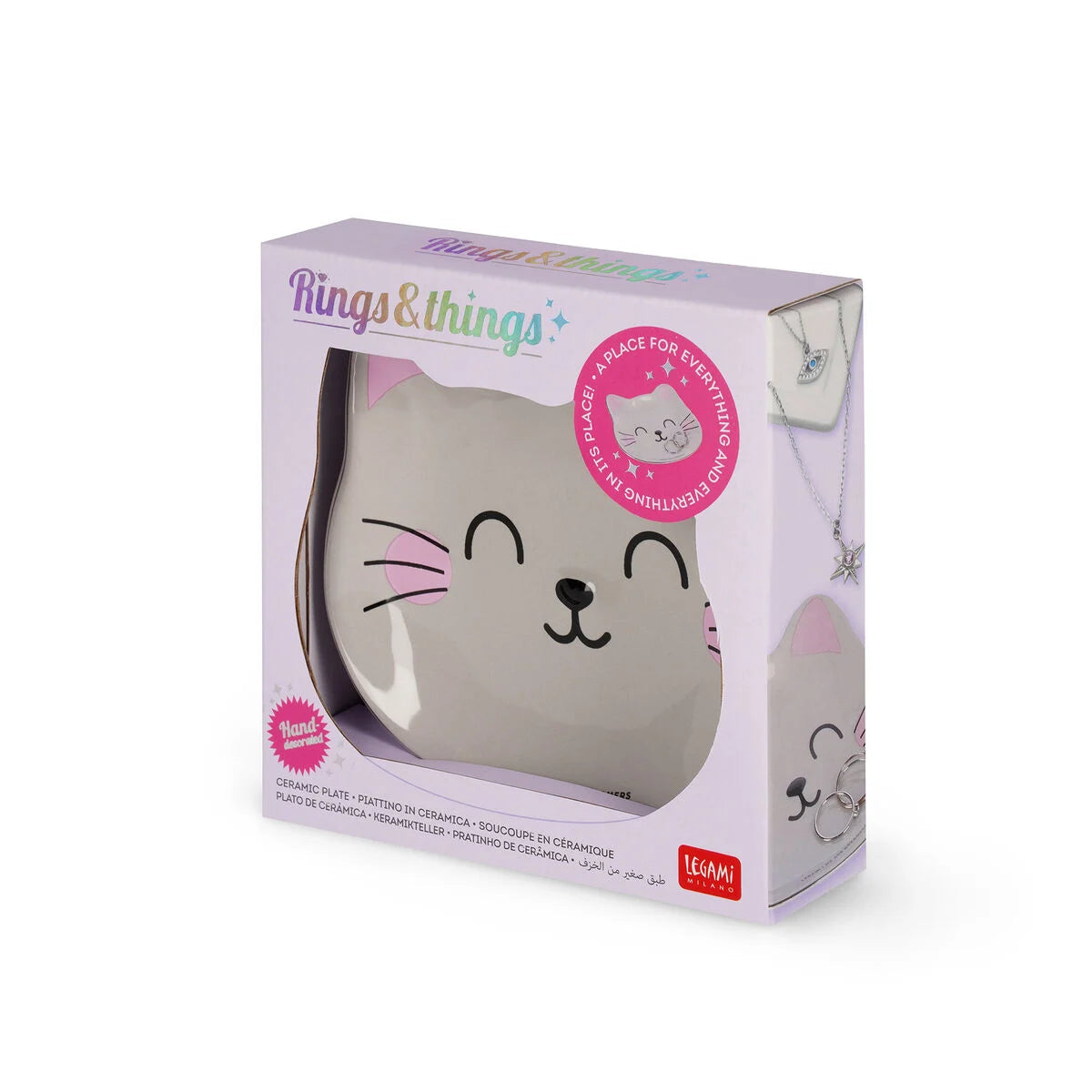 Ceramic Cat Trinket Tray